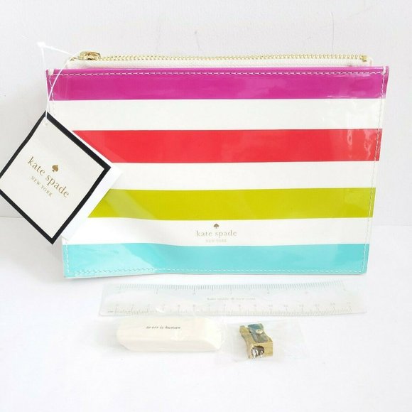 kate spade Other - KATE SPADE Candy Stripe Pencil Pouch